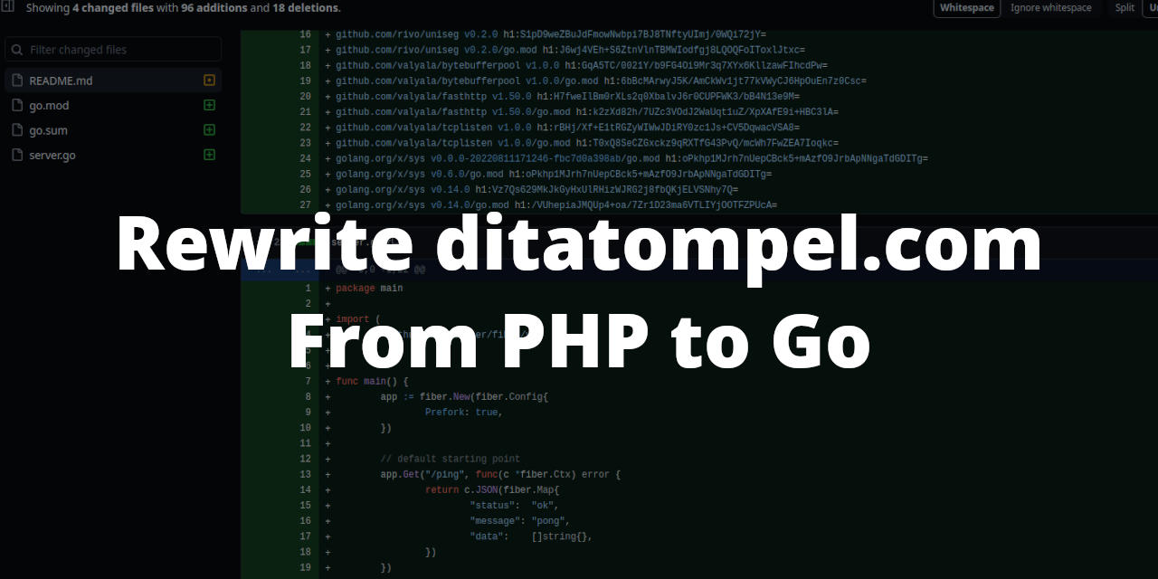 Rewriting ditatompel.com Site to Svelte, Tailwind and Go