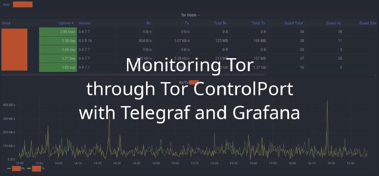 Monitoring Tor through Tor ControlPort with Telegraf and Grafana