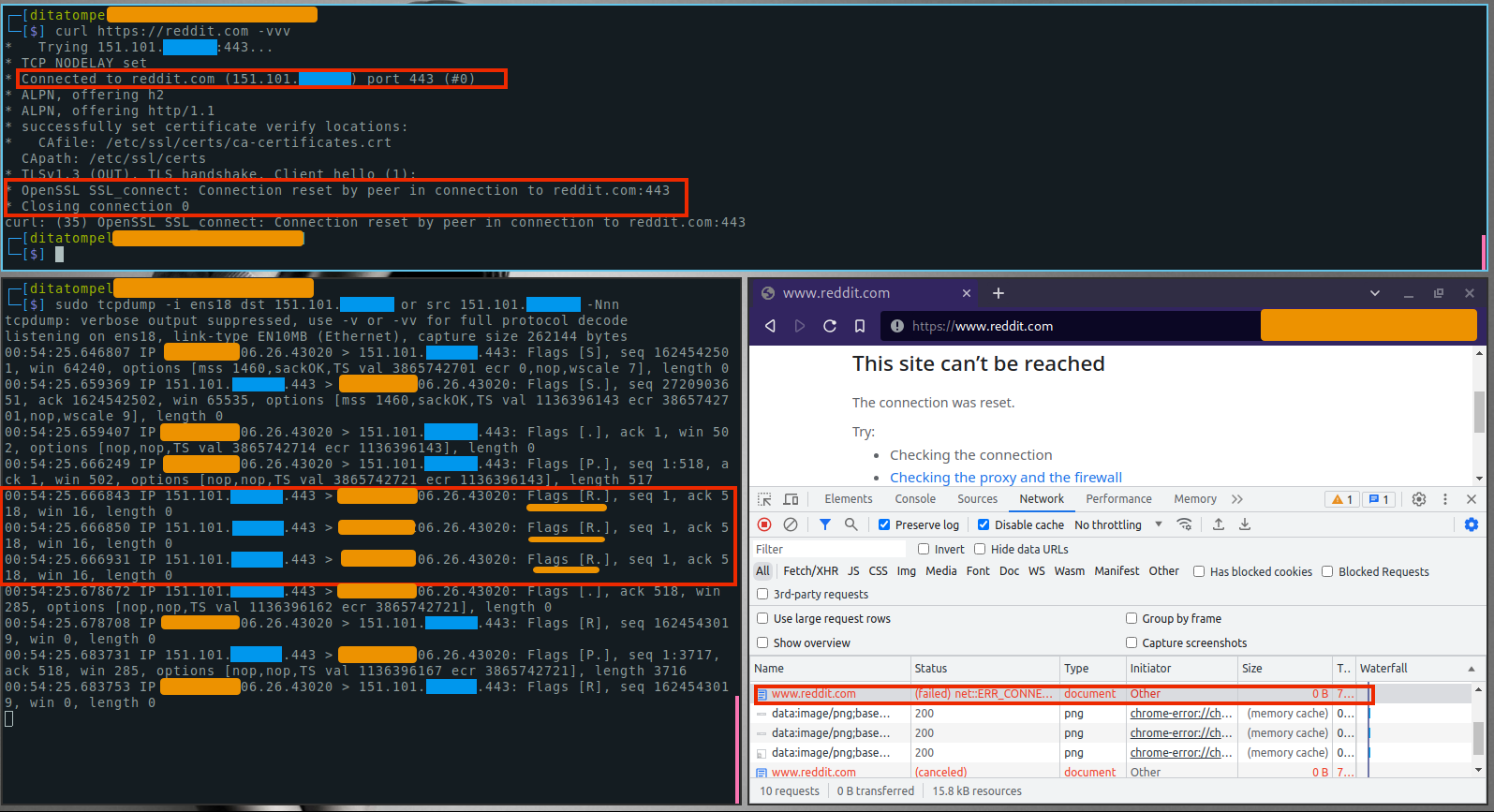 TCP-RST attack