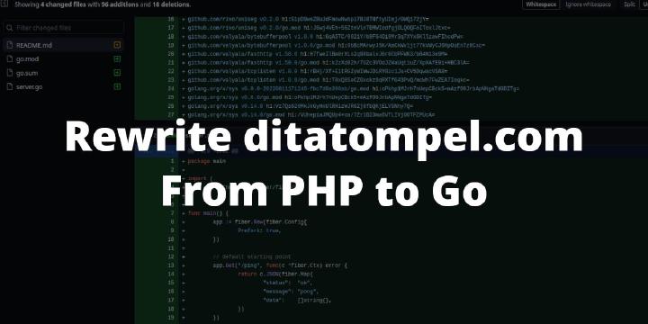 Rewriting ditatompel.com Site to Svelte, Tailwind and Go