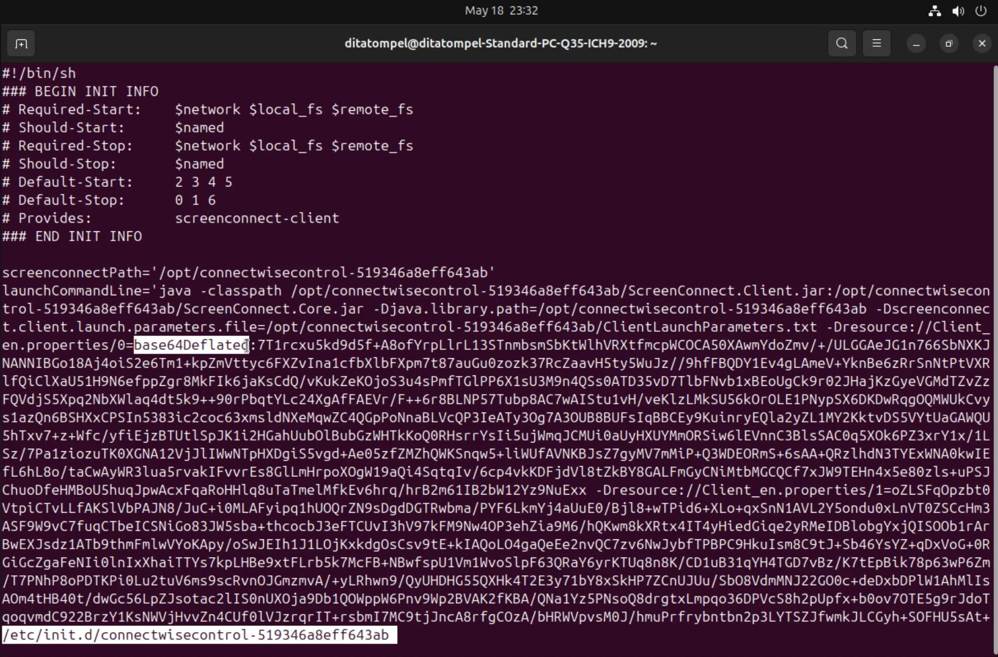 init script