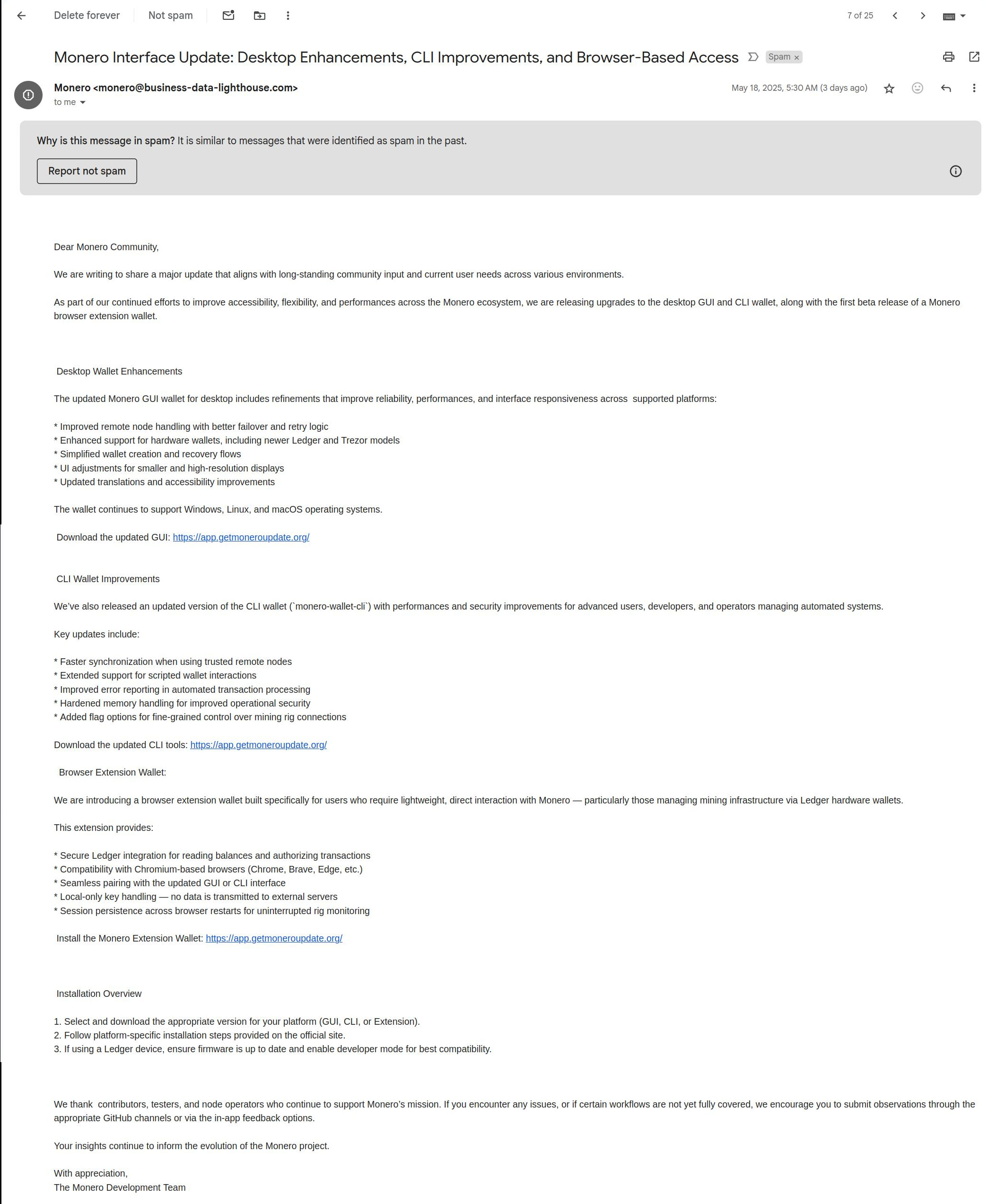 content of email scam