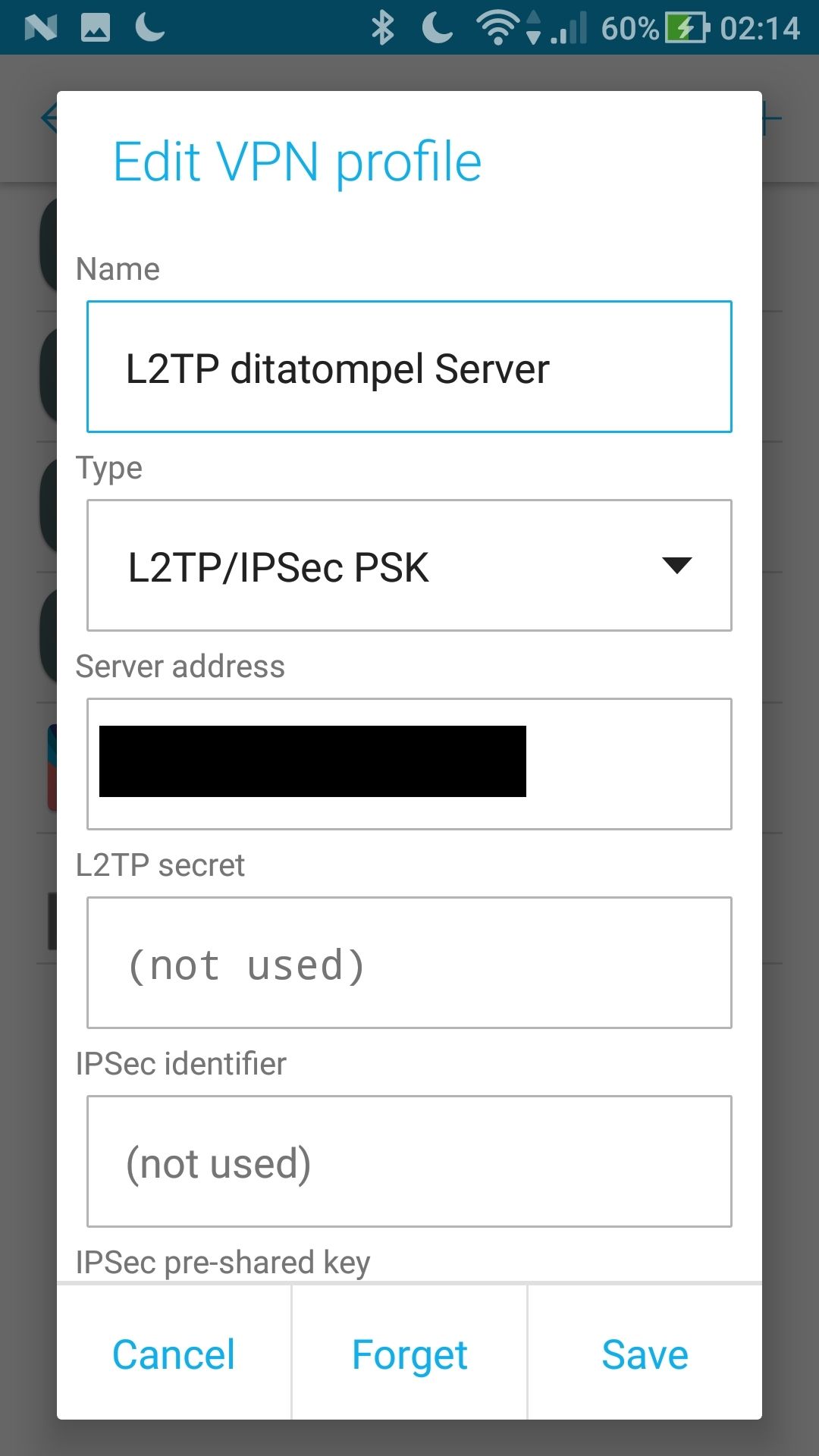 L2TP Android setting