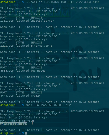 Implementing Firewall Protection via Iptables Port Knocking
