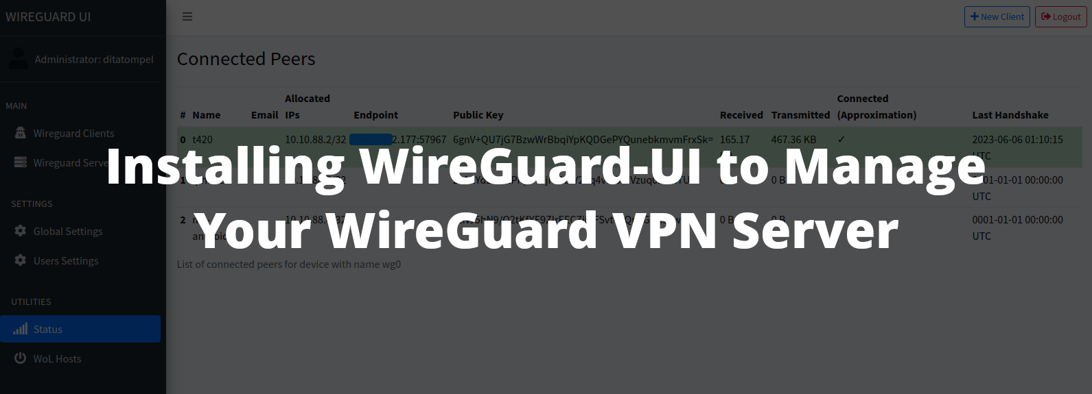Installing WireGuard-UI to Manage Your WireGuard VPN Server