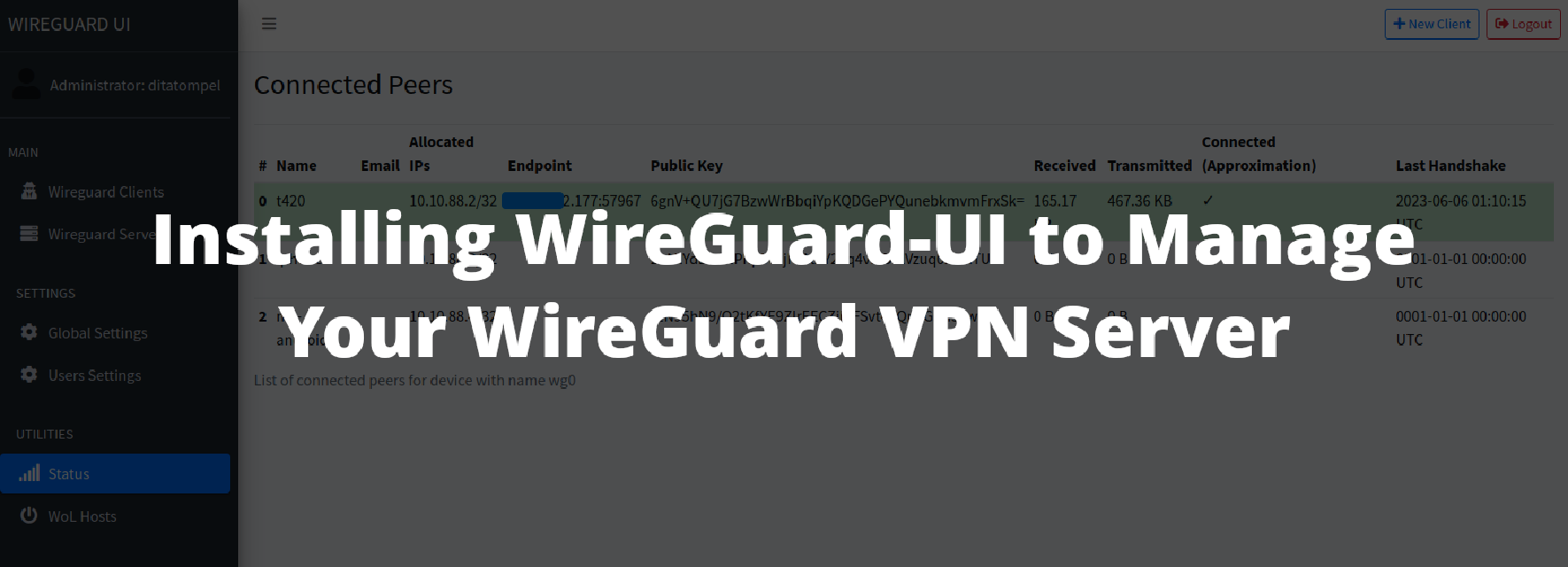 Installing WireGuard-UI to Manage Your WireGuard VPN Server